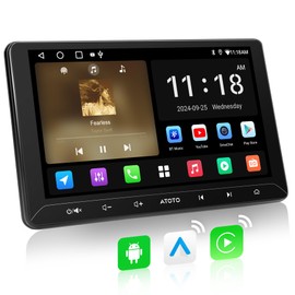 ATOTOZONE A5L 10.1inch Android System Double DIN Car Stereo, Wireless CarPlay Android Auto Touchscreen, WiFi/BT Tethering, 24B-EQ DSP, Bluetooth, MirrorLink, 2G+32G Android Radio,FM/AM/USB/TF