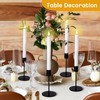 Baquler 50 Pcs Flameless Taper Candles Dripless Battery Operated LED