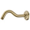 8 Inch S-Shape Curved Shower Arm with Flange Stainless Steel