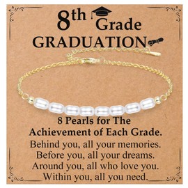 OAVOOK 8th Grade Graduation Gifts for Girls Class of 2025 Grad Gifts Graduation Bracelets for Her 8th Graduate Jewelry for Daughter, Granddaughter