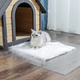 Clear Office Chair Mats, 0.06" Thick Transparent Heavy Duty Hard Chair Mat for Wood Floors, Rectangular Home Carpet Protector, Can Be Cut