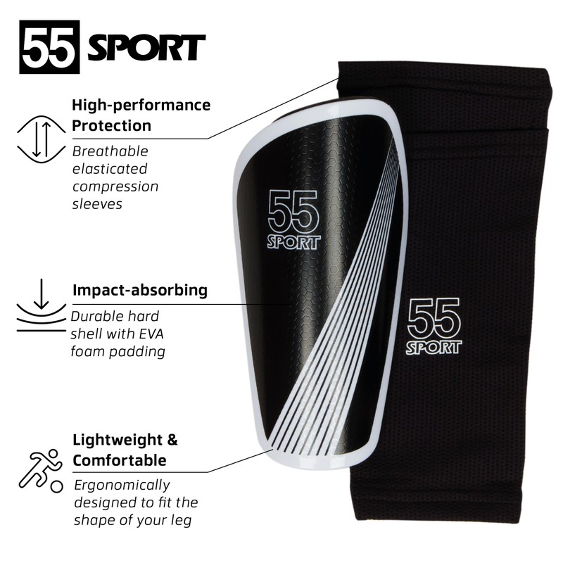 55 Sport Vortex Pro Adult & Junior Protective Football Shin