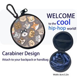 GOGOSINIS Kids Earbuds 3.5mm Two-Pack with Case – Wired Earbuds for School, Small Ear Tips, Mini Carabiner, Stereo Sound, 3.5mm Jack, Stylish Designs for Kids & Teens (Cartoon Party)