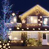 MULTI-SPARKING Christmas Icicle Lights Outdoor 58Ft 640 LED Warm White