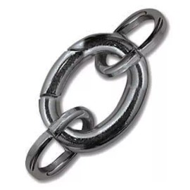 BeadSmith Clasp, 2 Sets Large Gunmetal Plated 20x16mm Self Closing Hinged Bail Clasps