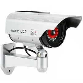 Solar Powered Simulated Dummy Camera Security CCTV Outdoor Waterproof Emulational IR LED Flash Red Led Dummy Camera