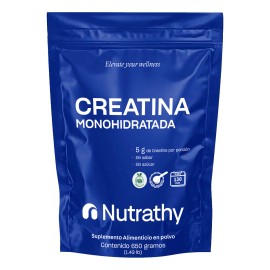 Creatina 100% Pura 650 Gr Nutrathy 130 Servicios Sabor Sin Sabor