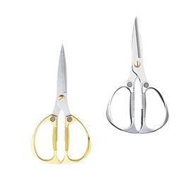 1PCS Stainless Steel Golden Scissors Kitchen Powerful Scissors Tailor Scissors Handmade Scissors Household Large Scissors Plastic Handle