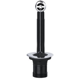 Hulthor Kitchen Sink Overflow Kit Plug with Chain and Overflow - Ideal Kitchen Sink Waste Fittings - 40mm 1.5" (Round)