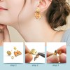 Toaob 60 Pieces Silver Gold Earrings Basic Stud Stainless Steel