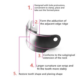 Dental Sectional Matrix System, Autoclavable Sectional Contoured Matrix Bands, Nickel Titanium Clamp Ring Resin Holder Clip Ring (50psc-6.5mm)