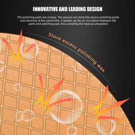 Buffing Sponge Pads, SPTA 5Pcs 6.5 Inch Face for 6 Inch 150mm Backing Plate Compound, Cutting Polishing Pad Kit for Car Buffer Polisher Compounding, Polishing and Waxing -SQMIX65