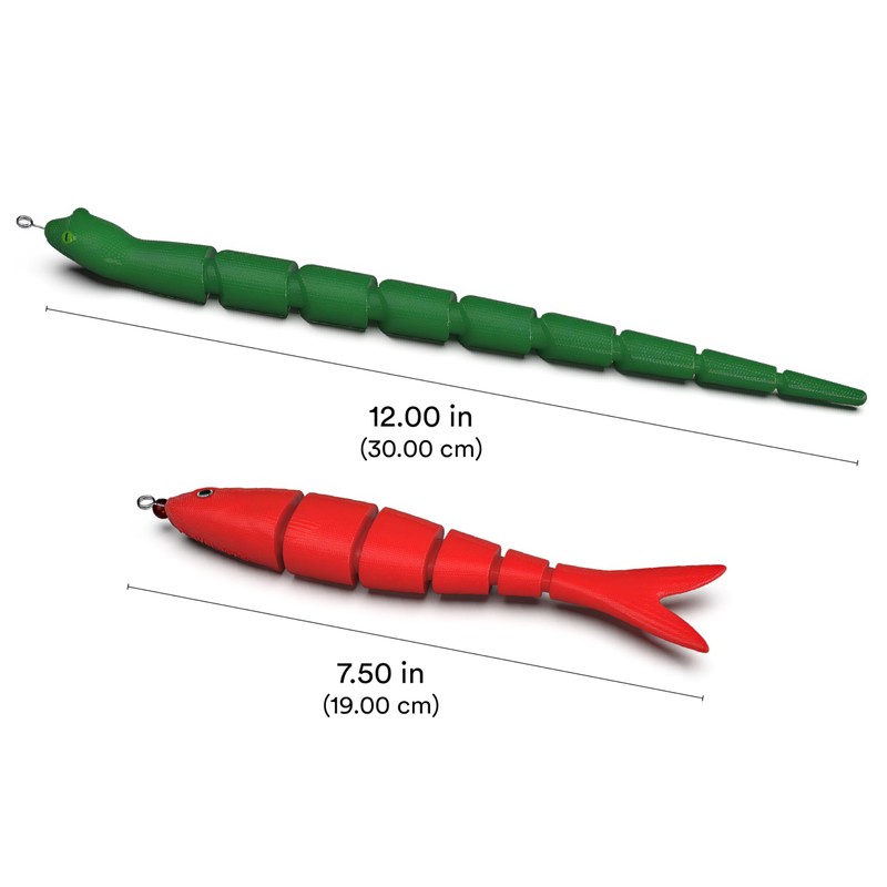 Playology Cat Toys | Interactive Toy Teaser Fish & Snake