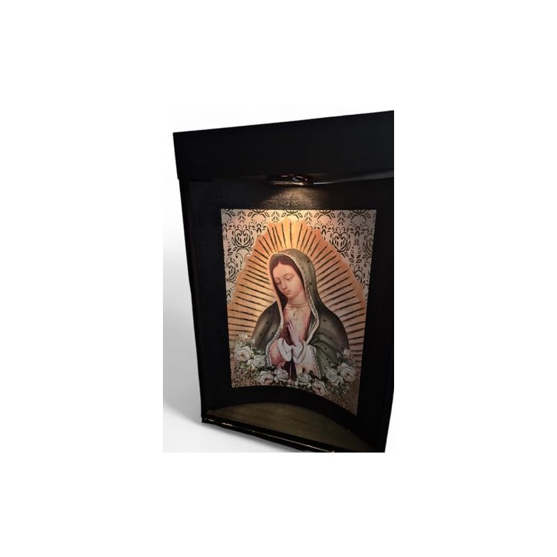 Cuadro Virgen María con Destellos Dorados