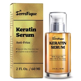 TerraFique Keratin Anti Frizz Hair Serum Infused With Argan Oil & Aloe Vera 2FL