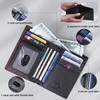 VISOUL Q06 Men's Genuine Leather Wallet with RFID Protection Large