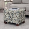 Convenience Concepts Madison Storage Ottoman, Gray Flora Fabric