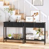 HOOBRO 29.5" Narrow Console Table with 2 Fabric Drawers, Small