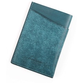 Remma Classic Pass Case, Bifold Men's IC Card Case, Olas, Petrolio