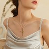 HOBATS Cross Necklace for Women 14K Gold Cross Necklaces for