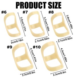 HKYLRAT Oval Finger Splints, 5PCS Oval Trigger Finger Splint for Trigger/Mallet/Arthritis/Straightening, Trigger Finger Brace for Thumb Middle Pinky or Ring Finger -Size 3,4,5,6,7