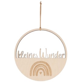 Spruchreif · Decorative loop, wooden decorative hanger, wall decoration, door wreath, hoop, decorative loop with lettering, loop in heart shape, decorative loop dried flowers, decorative lettering, rainbow, decoration for children's rooms