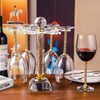 Hanjue Crystal Glass Stemware Rack, Rotates to Hold 6 Wine