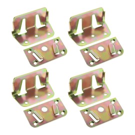 eMagTech 4Pcs Connecting Corners Bed Connectors Heavy Duty Rust Proof Bed Rail Brackets Home Accessories for Bed Beam Support Bed Frame Fixing