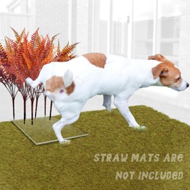 Sysmashing 8Pcs Fake Grass Plants Pee Post for Dogs to Pee on, Guiding Male Dogs to Urine and Preventing Urine from Splashing Everywhere,Easy to Install and Clean(Persian Grass/Autumn)