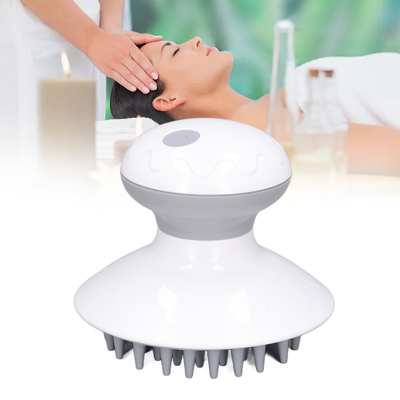 Vibrating Head Massager Rechargeable Kneading Waterproof Multi Functional Electronic Scalp