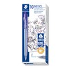 Staedtler 423 Ice Fine Retractable Triangular Ballpoint Pen, Blue, Box