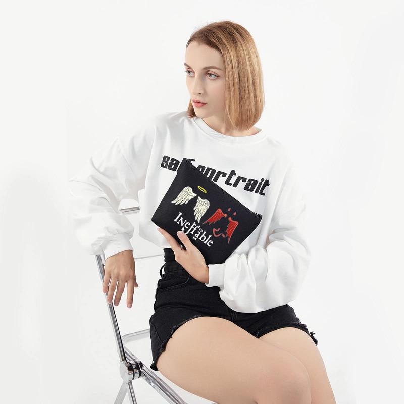 PWHAOO Divertida bolsa de cosméticos para programas de televisión, bolsa