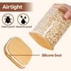 ComSaf Airtight Glass Storage Canister with Lids (0.7Qt/1.2Qt/1.6Qt) Set of