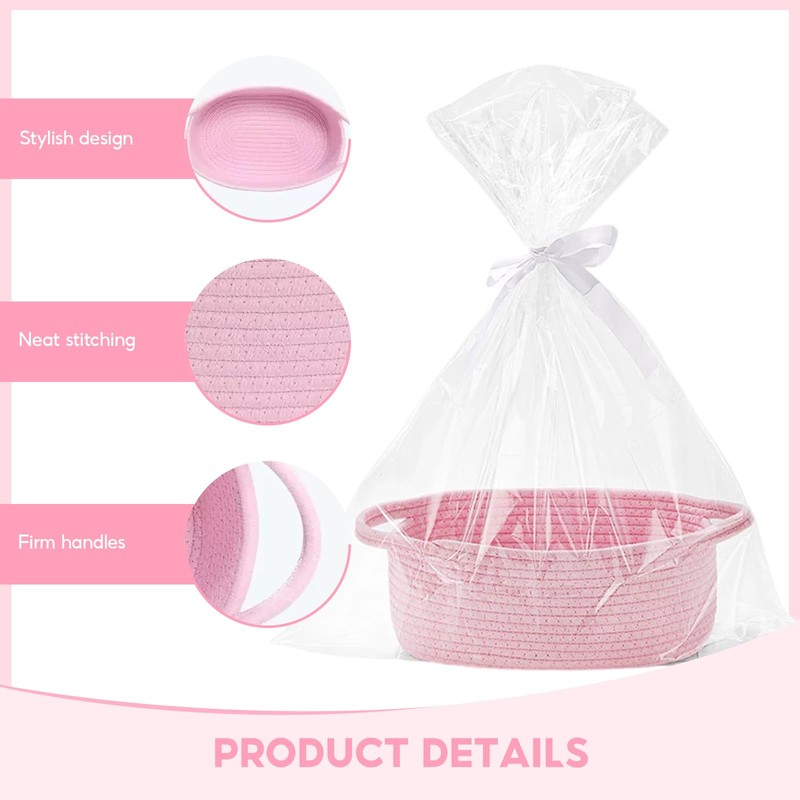 Gift Basket Hamper Kit, Gift Basket Empty with Pull Bows