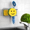 MURLONG Sponge Holder Smiley Face,Sink Caddy for Kitchen Sink,Sponge Holder