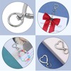 30Pcs Heart Shape Keychains Metal Spring Key Chain Sturdy Heart