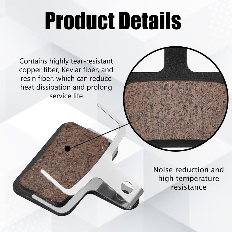Pack of 4 Bicycle Brake Pads, Disc Brake Pads, Suitable