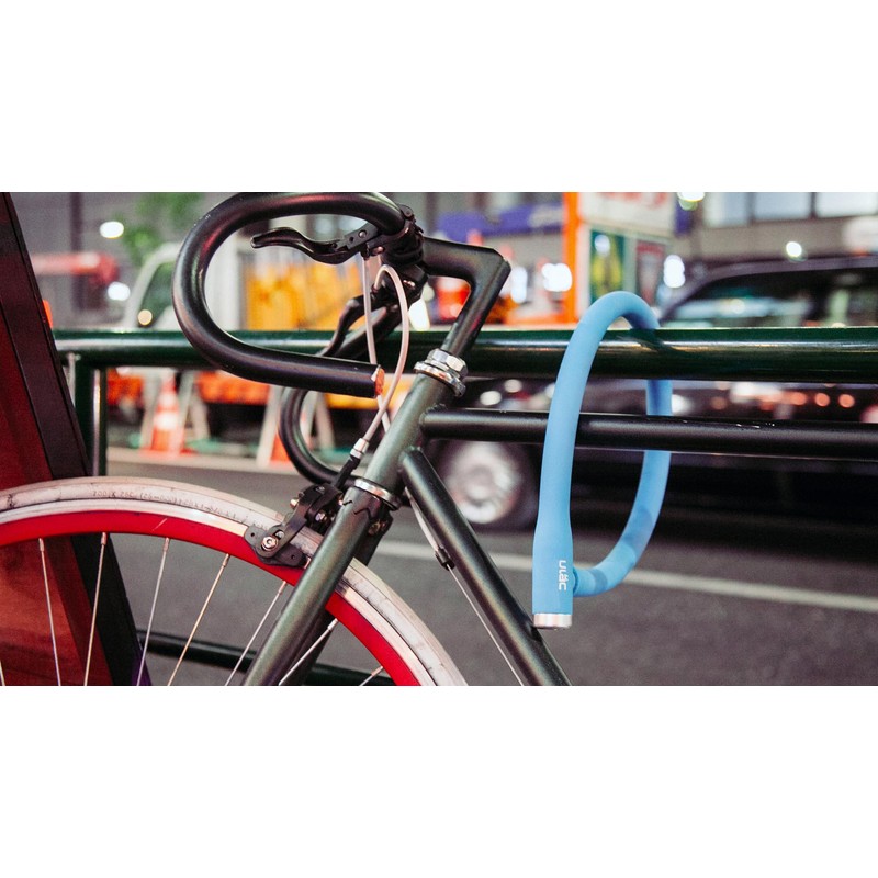 ULAC(ユーラック) BERLIN シリコンカバー自転車用ロック LITE BLUE 21mm×70cm ブルー UL-ST3-03
