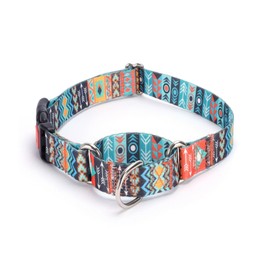 Moonpet Martingale Collar for Dogs - Small, Maya - Floral Pattern - Nylon Material - Adjustable, Quick Release Buckle - Small, Medium Breed Recommendation