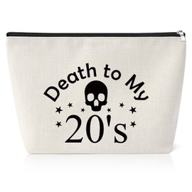 20th Birthday Gifts for Women Cosmetic Bag 20 Year Old Girl Birthday Gifts for Friends Sister Daughter Bestie Girlfriend Colleague Happy Makeup Bag Celebrate Turning 20th Presents Zipper Pouch