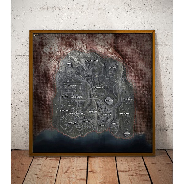 Verdan Map Poster Wall Art - Professional Artwork Print -