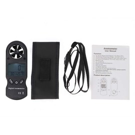 Anemometer Handheld 3-in 1 Mini Handheld Anemometer Wind Speed Gauge Multifunction Digital Thermometer Hygrometer Anemometer
