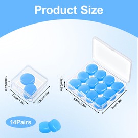 28Pcs Silicone Ear Plugs for Sleeping Reusable Ear Plugs for Sleep Earplugs Silicone Waterproof Noise Cancelling Earplugs for Sleep Snoring Studying Travel Swimming Concerts and Hearing Protection