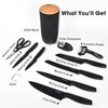 Knife Set, 10 Piece Kitchen Knife Set with Block and