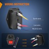 Nilight 2Pcs Switch Power Socket 10A 250V AC Power Socket