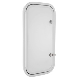 RecPro RV Baggage Door 12" Wide x 24" High | Rounded Corners | Compartment Storage Door | Side Hinge | Compartment Doors | Made in America