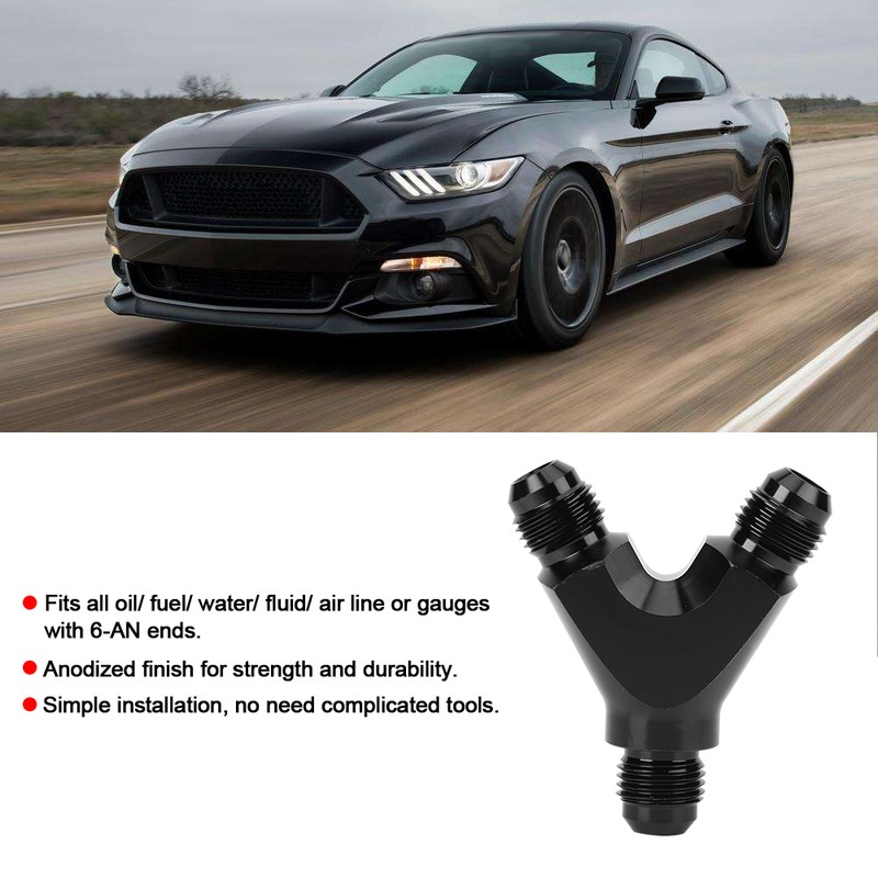 Aluminum Alloy 3-Way Fitting Adapter Y Type AN6 6AN Male