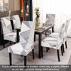 JQinHome White Chair Covers for Dining Room Set of 6,