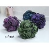 4 Pack Large Exfoliating Body Shower Bath Puff Sponge For