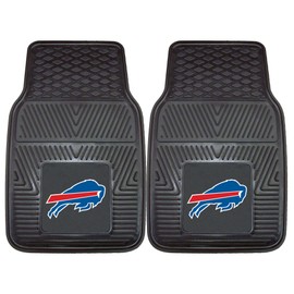 FANMATS 8887 Buffalo Bills 2-Piece Heavy Duty Vinyl Car Mat Set, Front Row Floor Mats, All Weather Protection, Universal Fit, Deep Resevoir Design